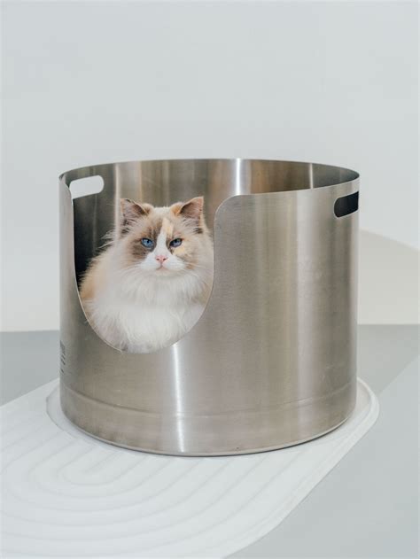 jumbo stainless steel litter box|stainless steel litter box with high sides.